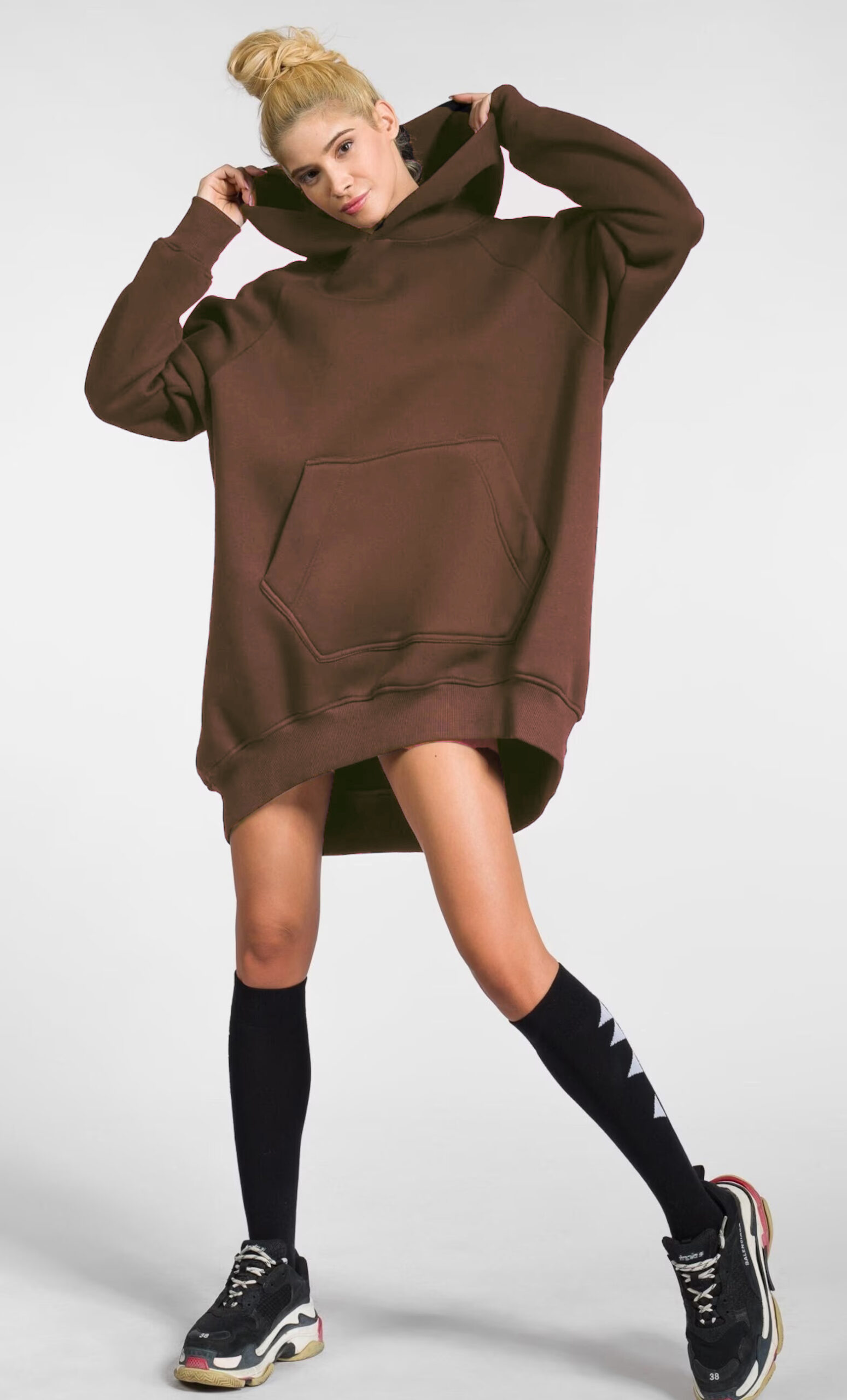 Oversized T-shirt, long hoodie
